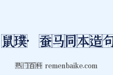 鼠璞·蚕马同本造句是什么意思的图片